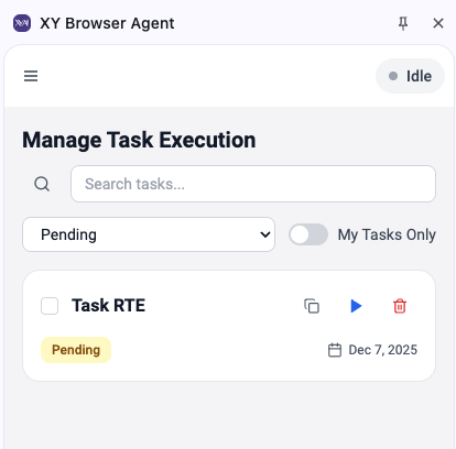 Manage Task Execution